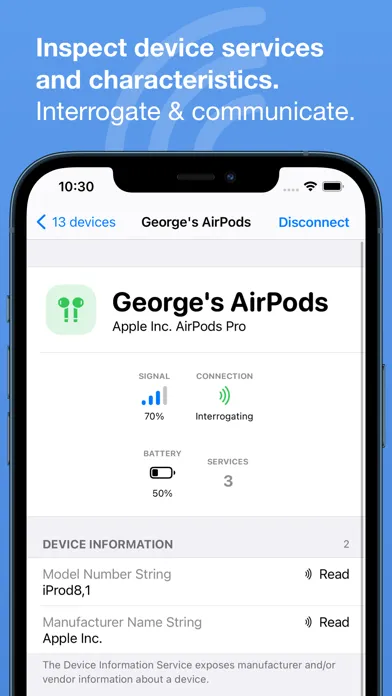 Bluetooth Inspector Screenshots