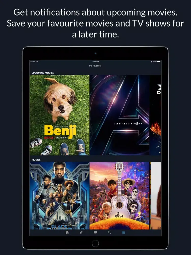 Pause - Movie & TV Discovery iPad  スクリーンショット