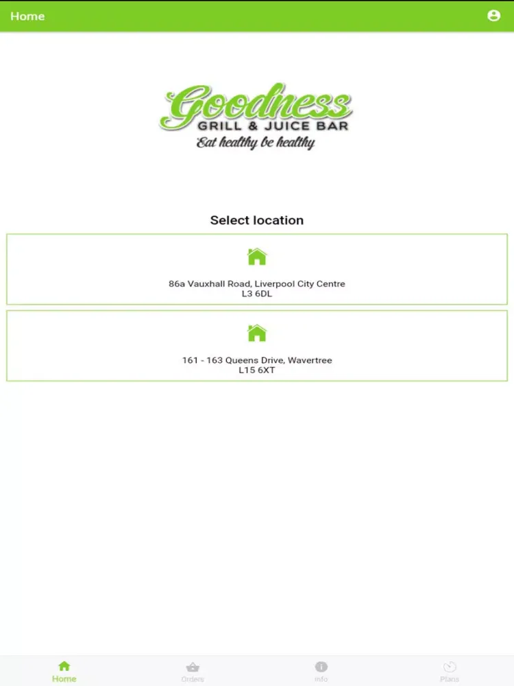Capturas de tela do Goodness Grill & Juice Bar. iPad 