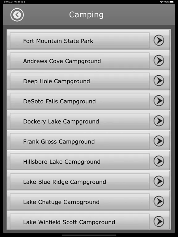 Ảnh chụp màn hình của Georgia -Camping &Trails,Parks iPad 