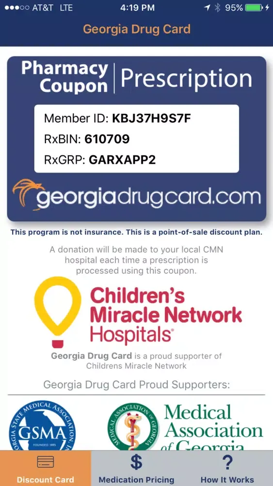 Capturas de pantalla de Georgia Drug Card