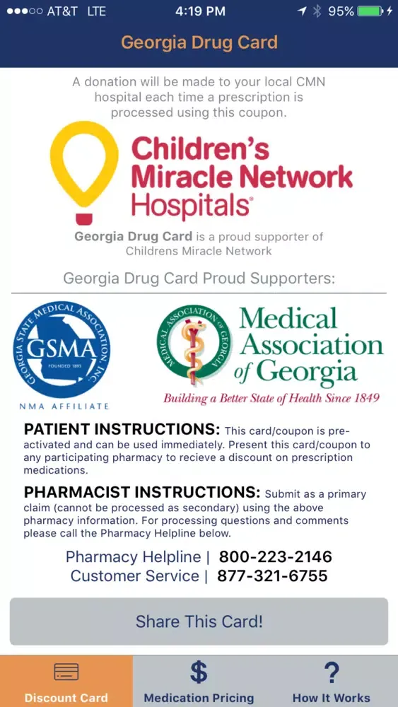 Capturas de pantalla de Georgia Drug Card