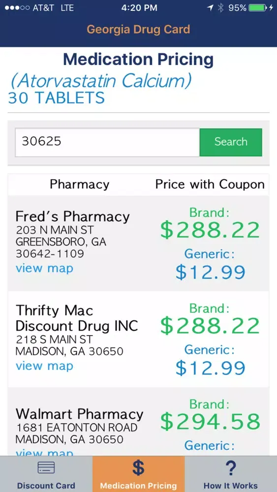 Capturas de pantalla de Georgia Drug Card