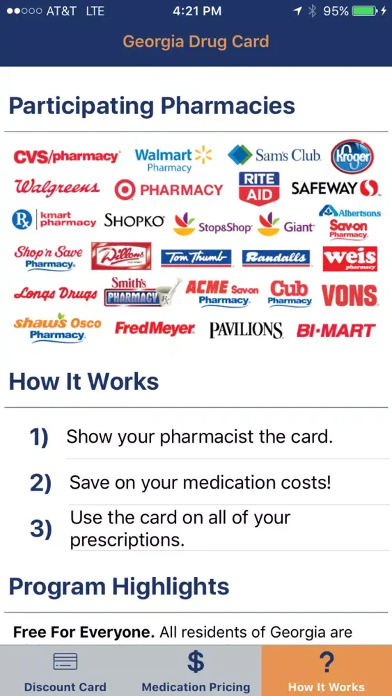 Capturas de pantalla de Georgia Drug Card