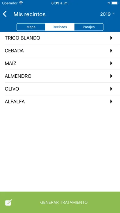 Screenshot di Cuaderno de Campo SOAGA