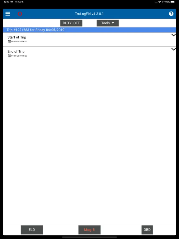 TruLogELD iPad  Screenshots