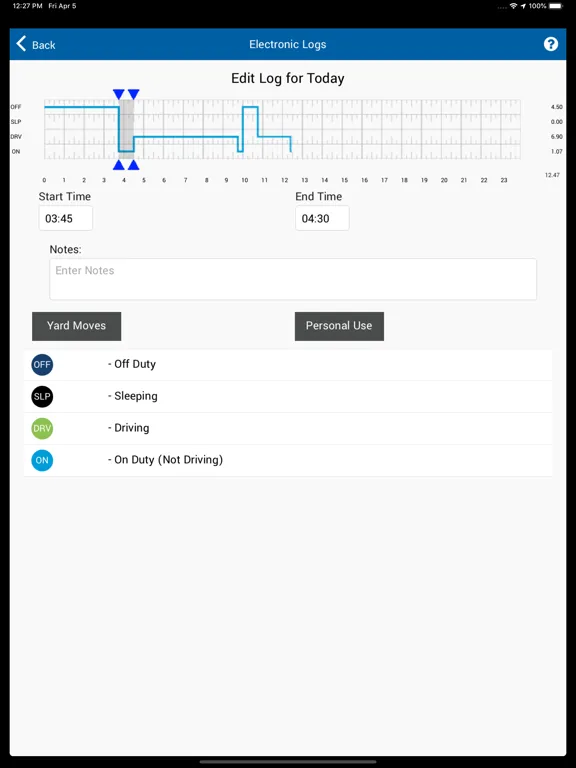 TruLogELD iPad  Screenshots