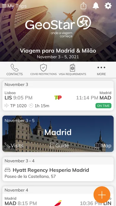 Capturas de tela do GeoStar Trip - My itinerary