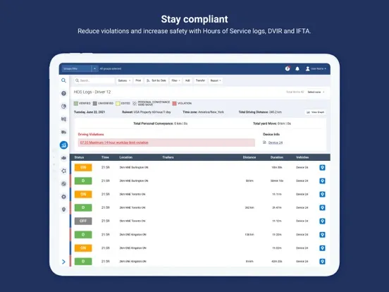 MyGeotab Fleet Management iPad  स्क्रीनशॉट