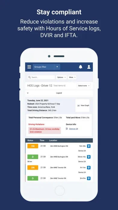 MyGeotab Fleet Management स्क्रीनशॉट