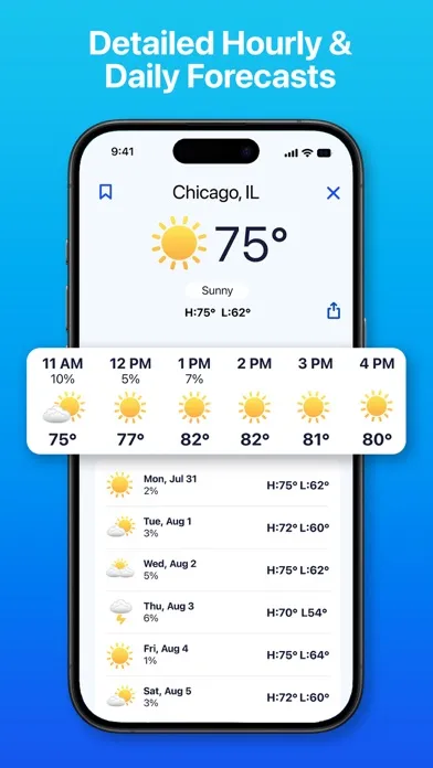 Ảnh chụp màn hình của Weather Hi-Def Radar Forecast