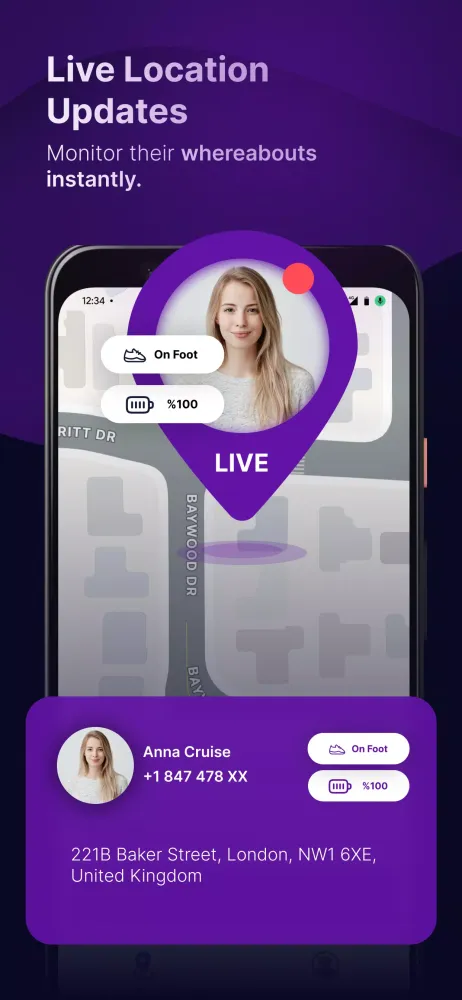 GPS Location Tracker Phone App 스크린샷