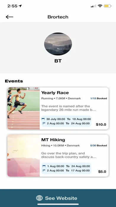Tangkapan skrin SportsEvent