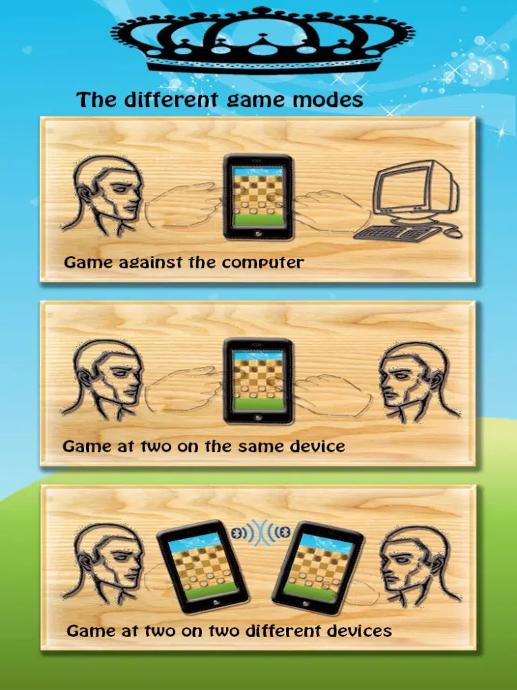 Draughts Bluetooth iPad  Screenshots