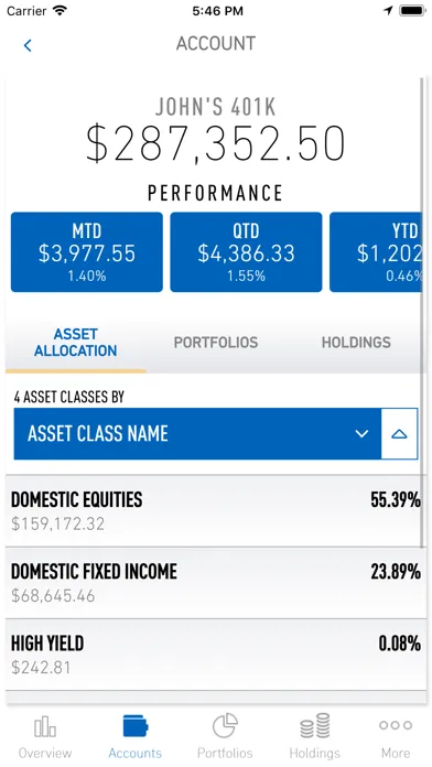 Aegis Wealth Management Screenshots
