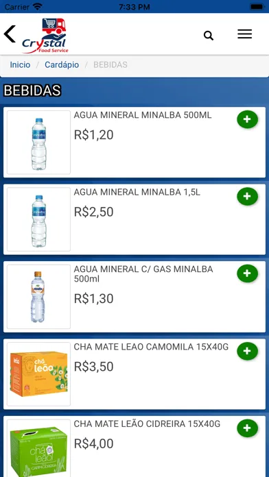 Tangkapan layar Crystal Food