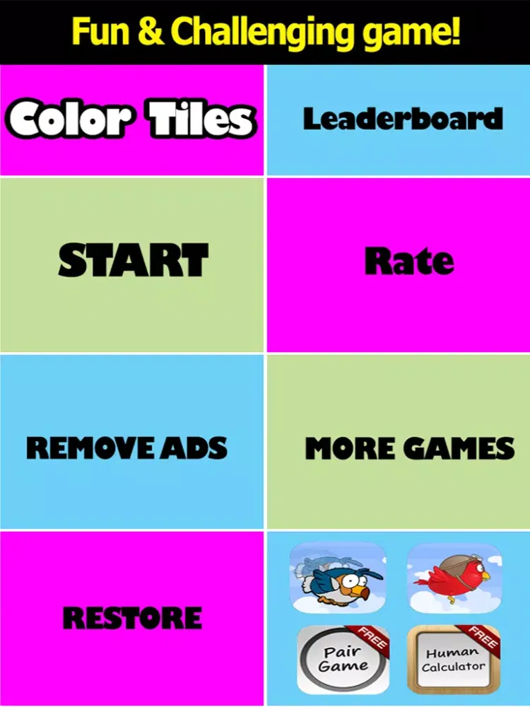 Color Tiles - Don't tap the wrong color tiles iPad  স্ক্রিনশট