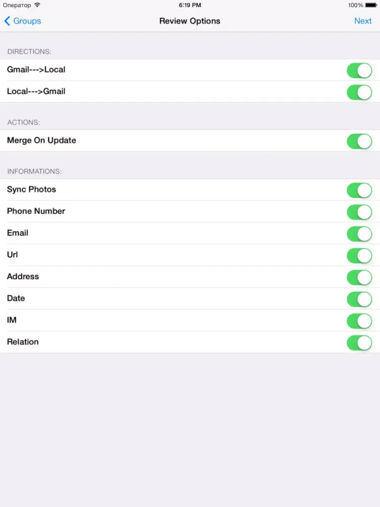 Tangkapan layar iContactsPro+ - Advanced Contact & Group Manager iPad 