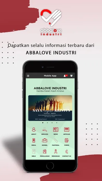Tangkapan skrin Abbalove Industri