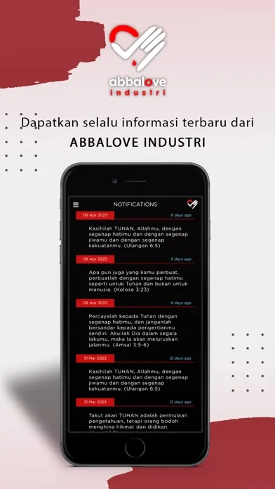 Tangkapan skrin Abbalove Industri
