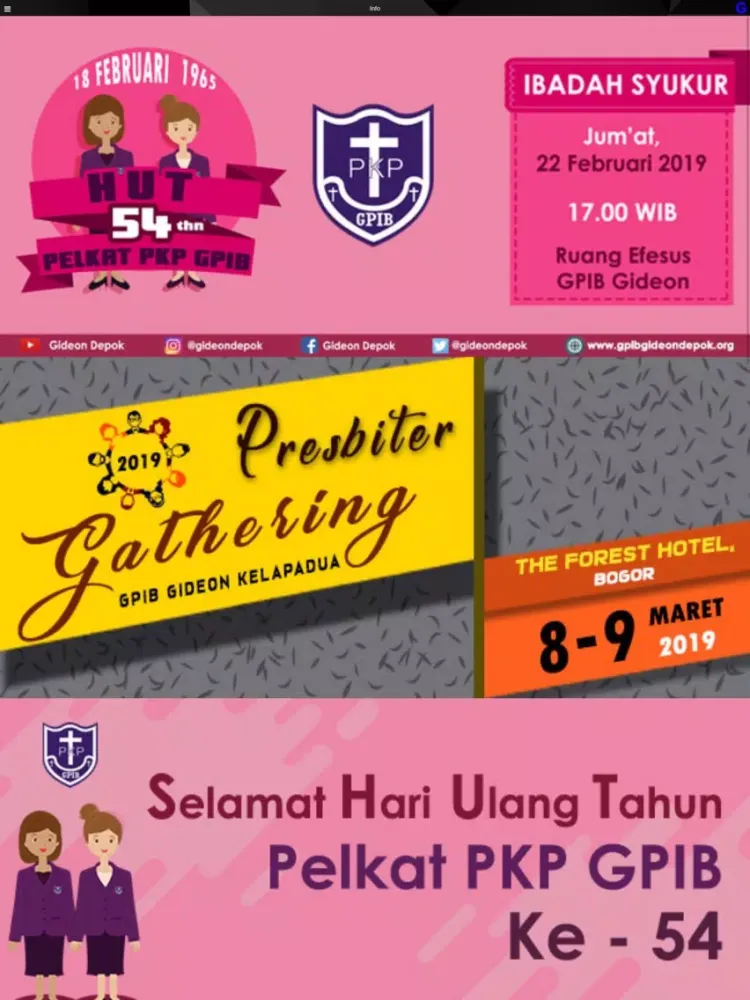Screenshot di GPIB Gideon Depok iPad 