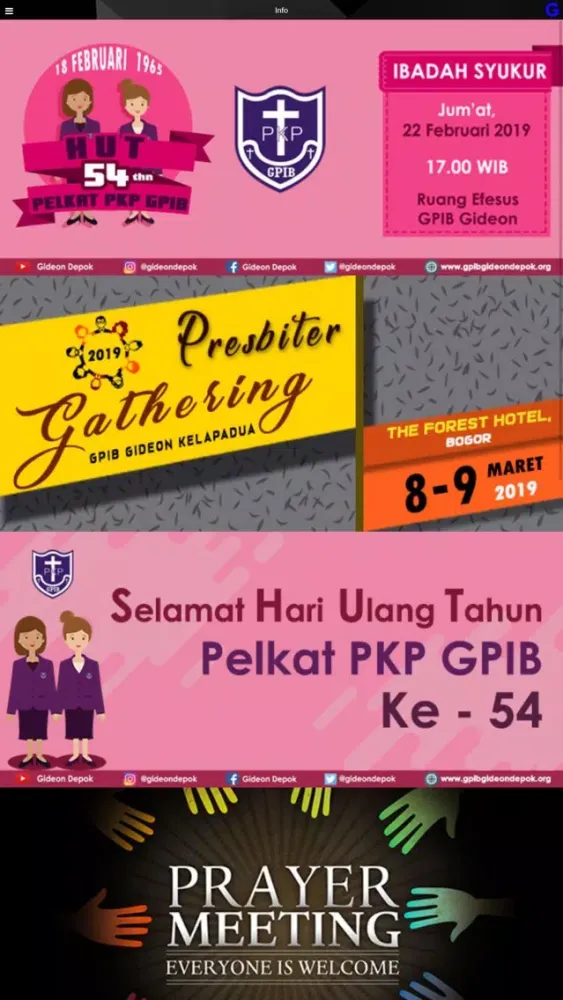 Screenshot di GPIB Gideon Depok