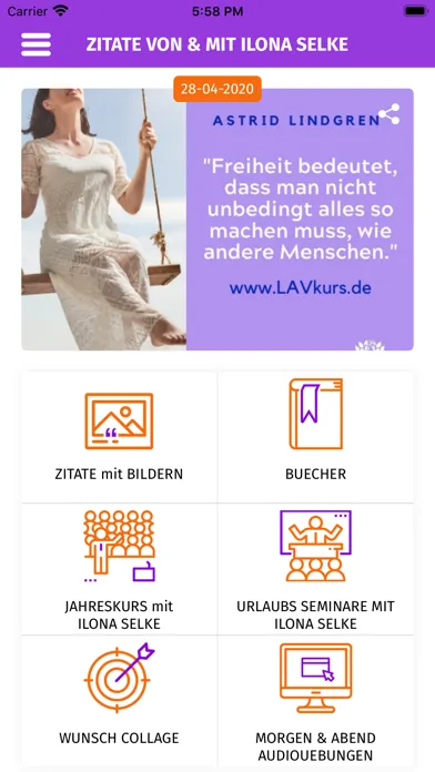 Capturas de pantalla de 365 Zitate von Ilona Selke
