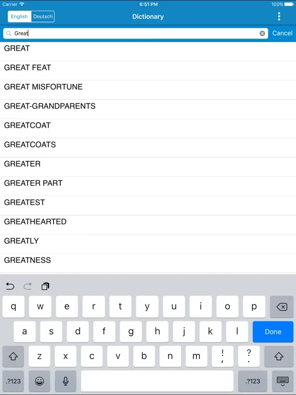 German to English & English to German Dictionary iPad  स्क्रीनशॉट
