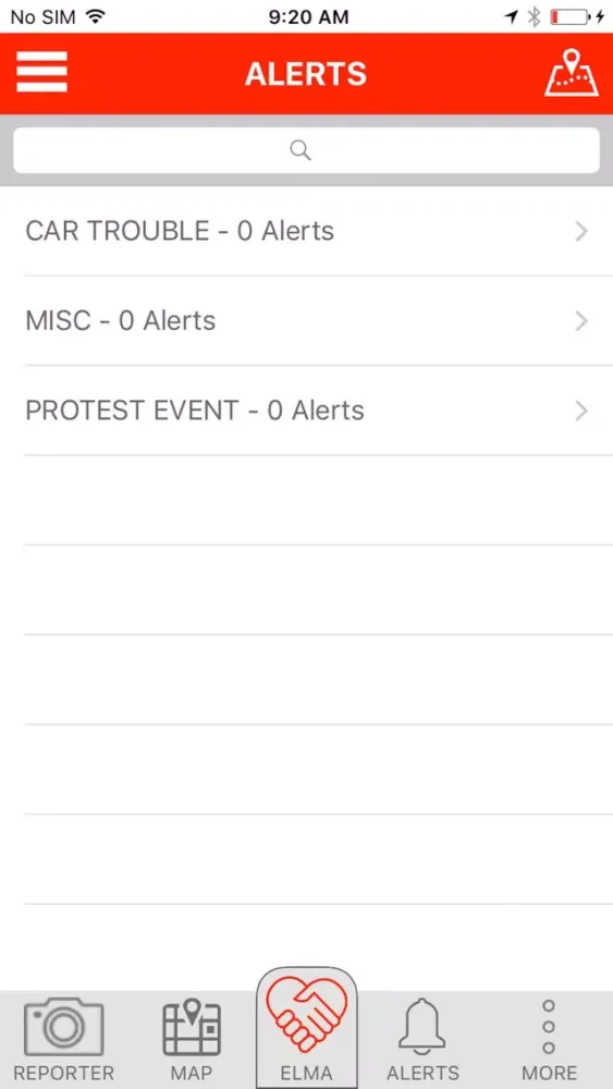 Every Life Matters Alert (ELMA Alert) Screenshots