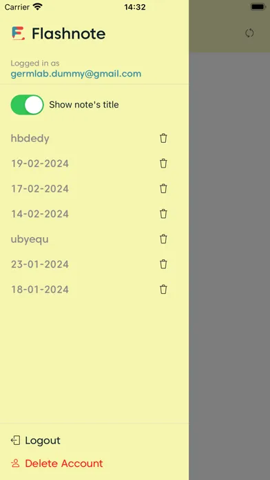 Flashnote: Note and Just It スクリーンショット