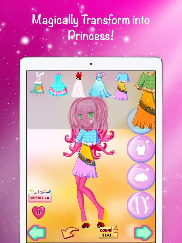 Tangkapan layar Poke Girl Chiffon Dresses Free Game iPad 