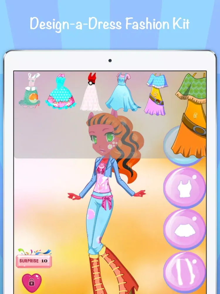 Tangkapan layar Poke Girl Chiffon Dresses Free Game iPad 