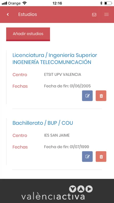 Tangkapan layar València Activa