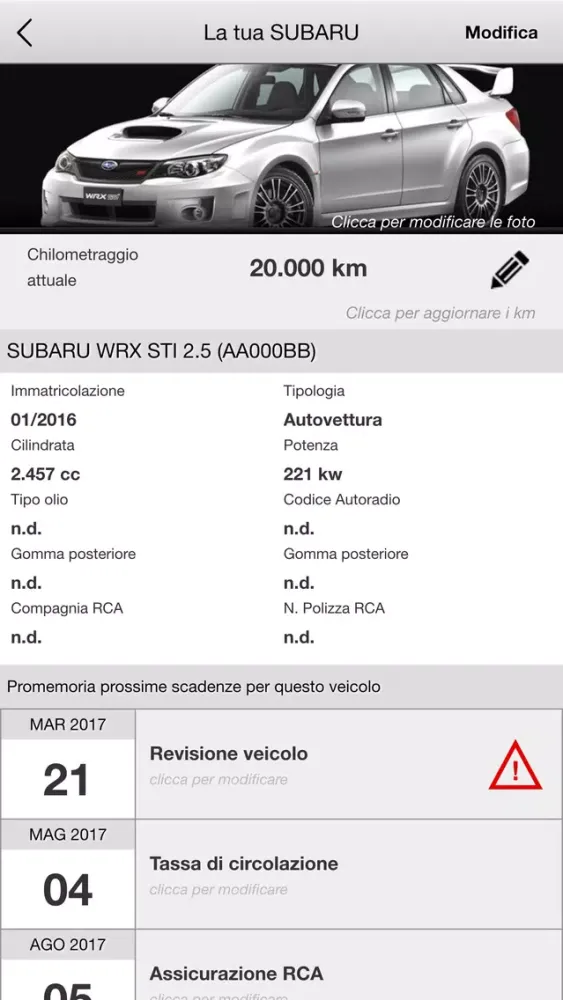 Capturas de tela do Auto Italia