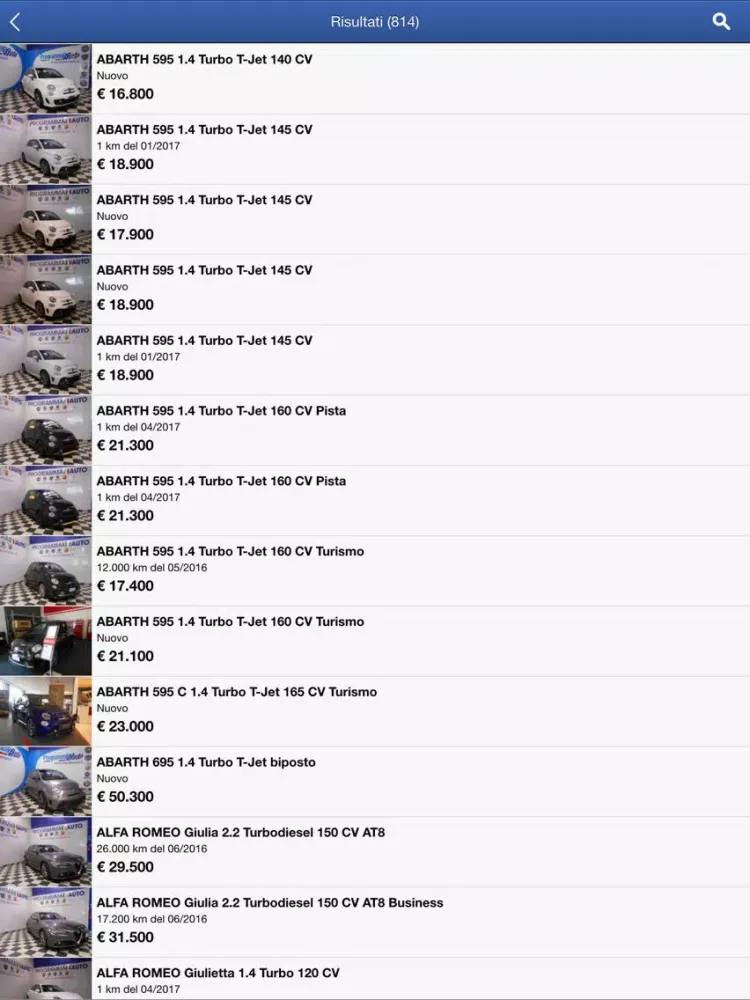 Tangkapan skrin Programma Auto iPad 