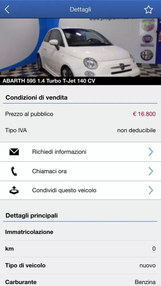 Tangkapan skrin Programma Auto