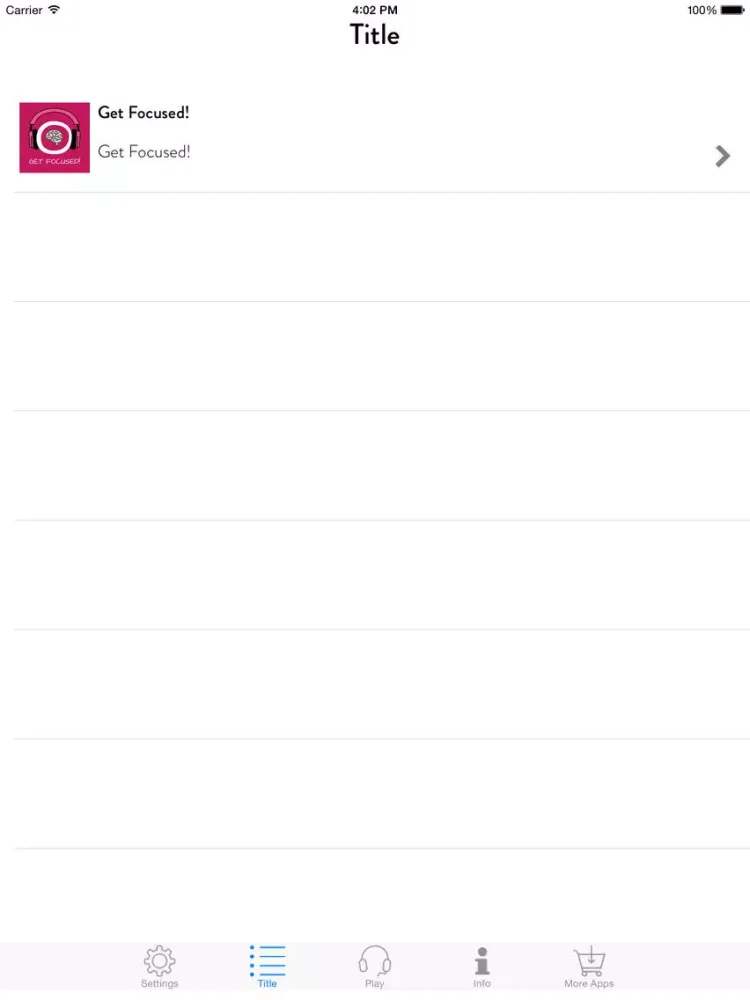 Get Focused! Konzentration steigern mit Hypnose iPad  Screenshots