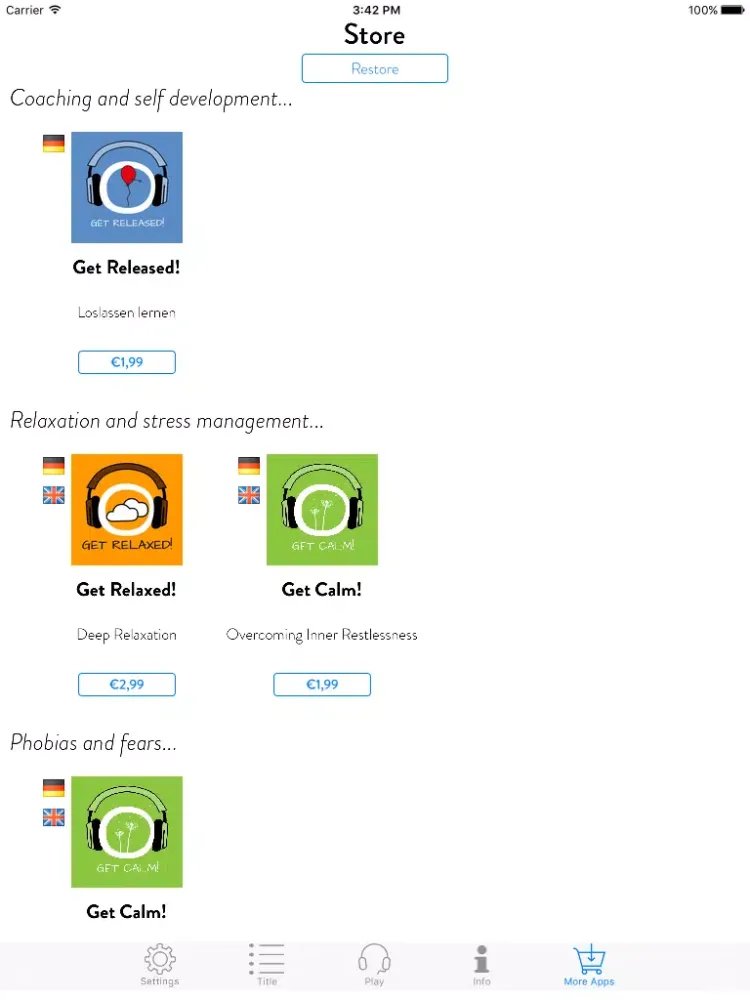 Get Liberated! Overcoming Mental Blocks by Hypnosis iPad  Screenshots