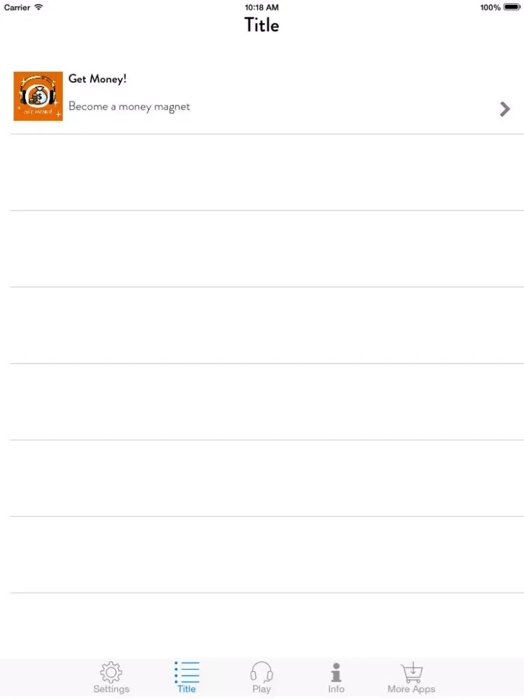 Get Money! Become a money magnet by hypnosis iPad  Screenshots