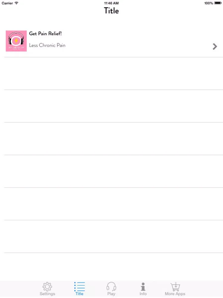 Get Pain Relief! Chronic Pain iPad 應用截圖