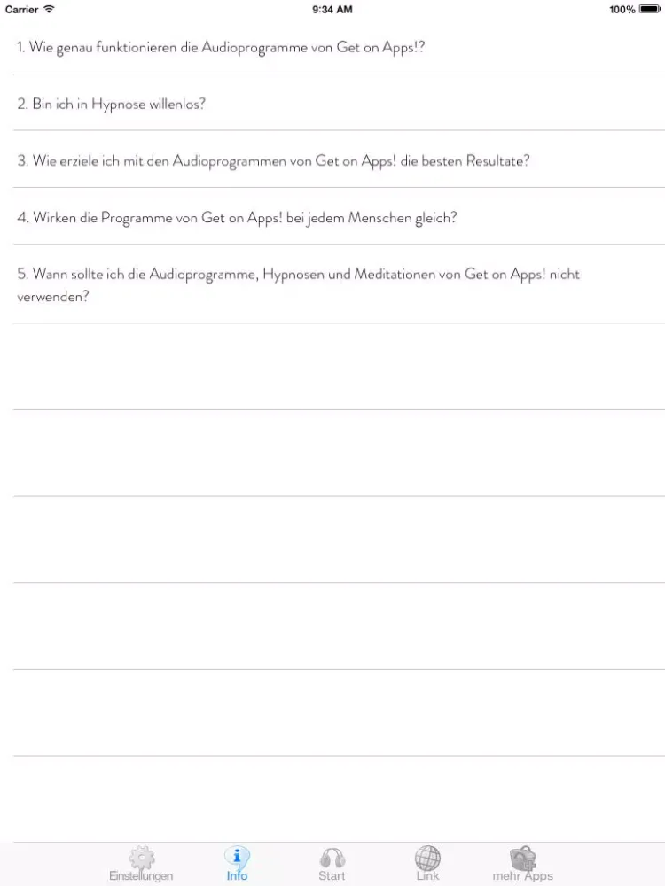 Capturas de tela do Get on Apps Med! Hypnose bei Erektionsstörungen! iPad 