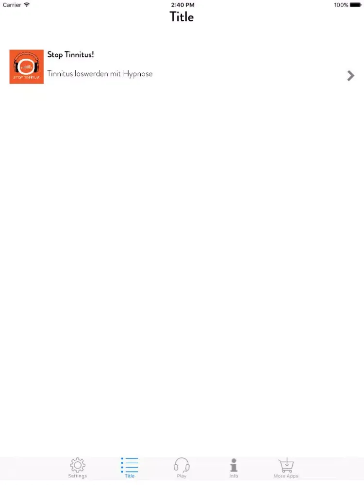 Screenshot di Stop Tinnitus! Tinnitus Relief by Hypnosis iPad 