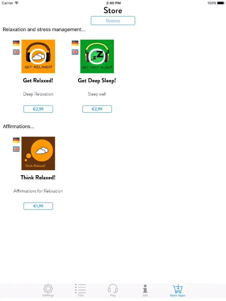 Screenshot di Stop Tinnitus! Tinnitus Relief by Hypnosis iPad 