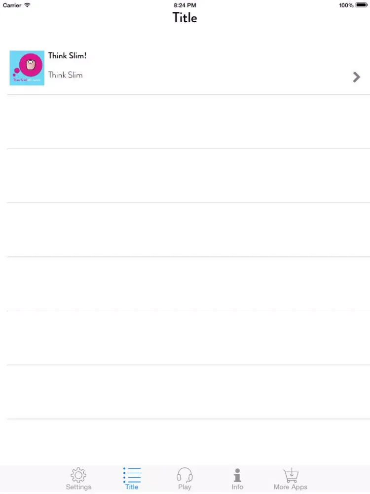 Think Slim! Weight Loss Affirmations iPad Screenshots