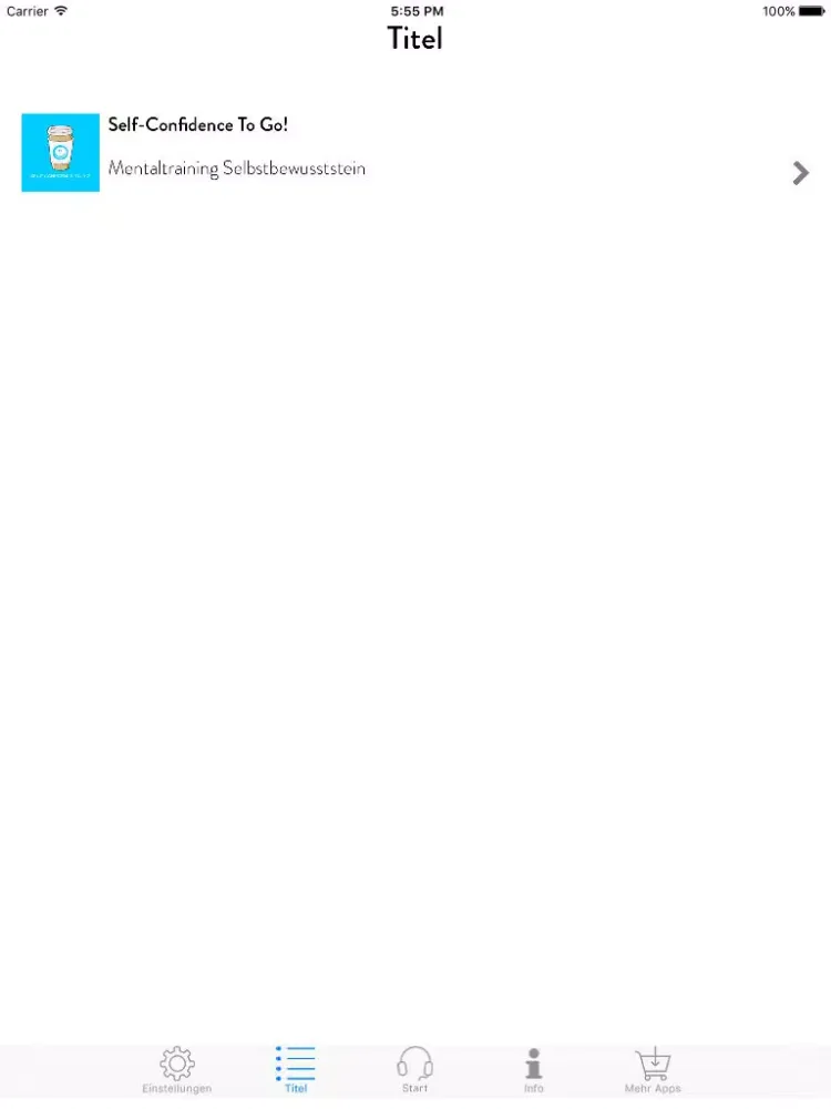 Self-Confidence To Go! Mentaltraining Selbstbewusstsein iPad  Screenshots