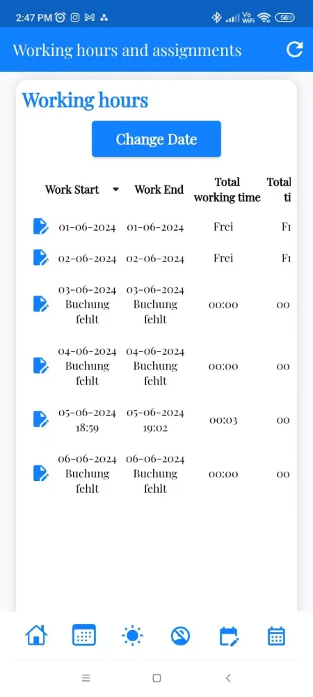 Get2world Employee App Ekran Görüntüleri