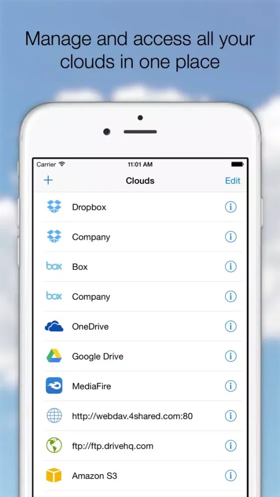 AirFile Pro - Cloud Manager for Dropbox and OneDrive স্ক্রিনশট