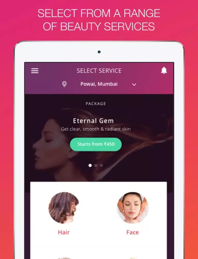 Amber Beauty Services at Home iPad  سکرین شاٹس
