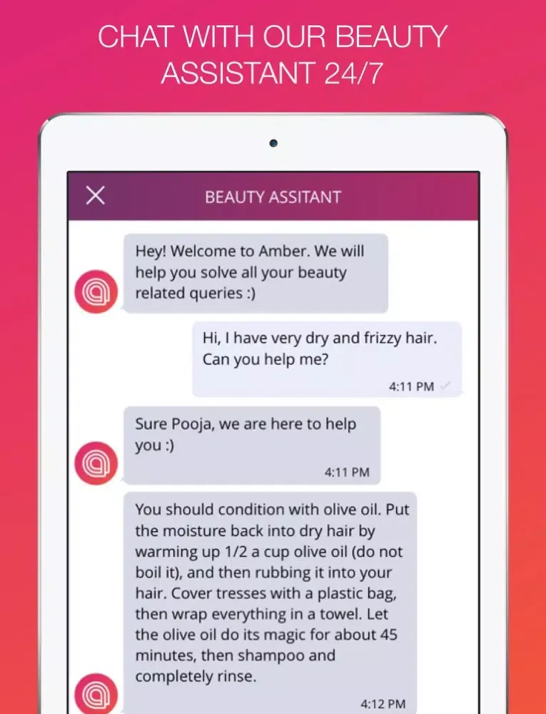 Amber Beauty Services at Home iPad  سکرین شاٹس