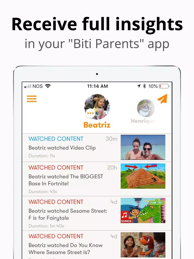 Ảnh chụp màn hình của Biti Kids iPad 